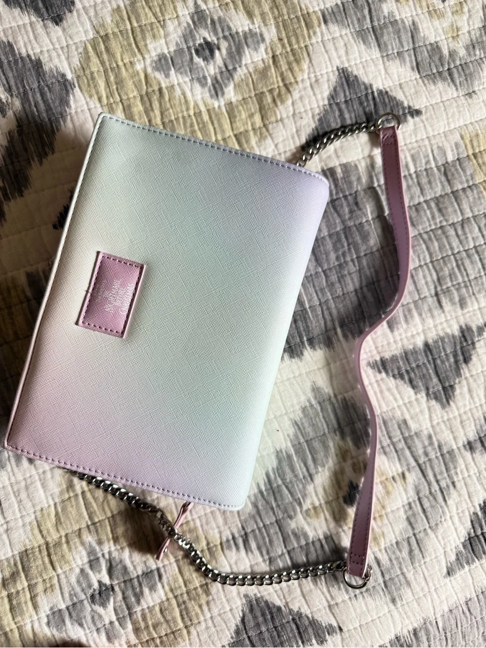 Disney Jack Skellington Mint Purple Crossbody Bag with Pink Strap